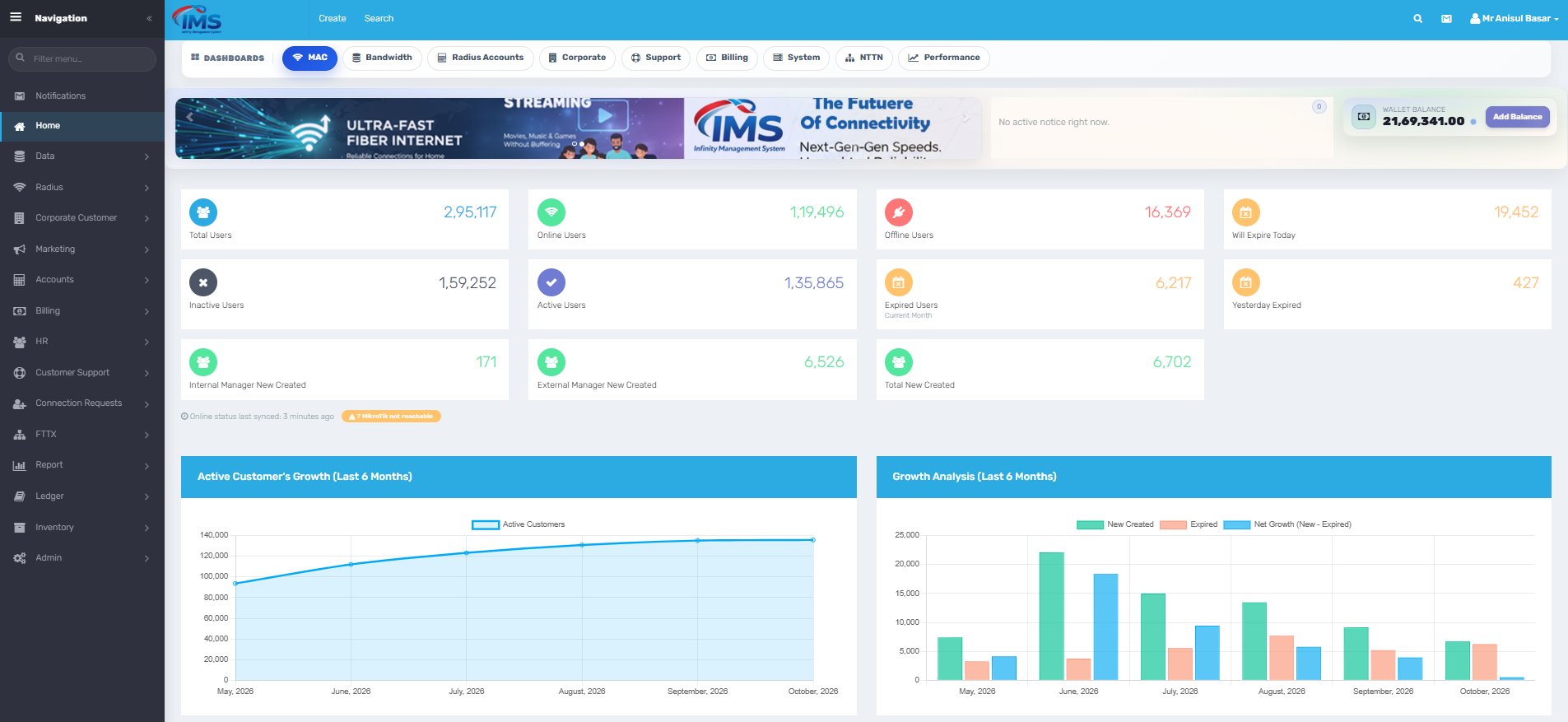 Radius ERP and billing software preview